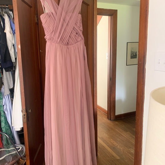 Birdy Grey Tulle Bridesmaid Dress Sandy Mauve - Picture 2 of 3